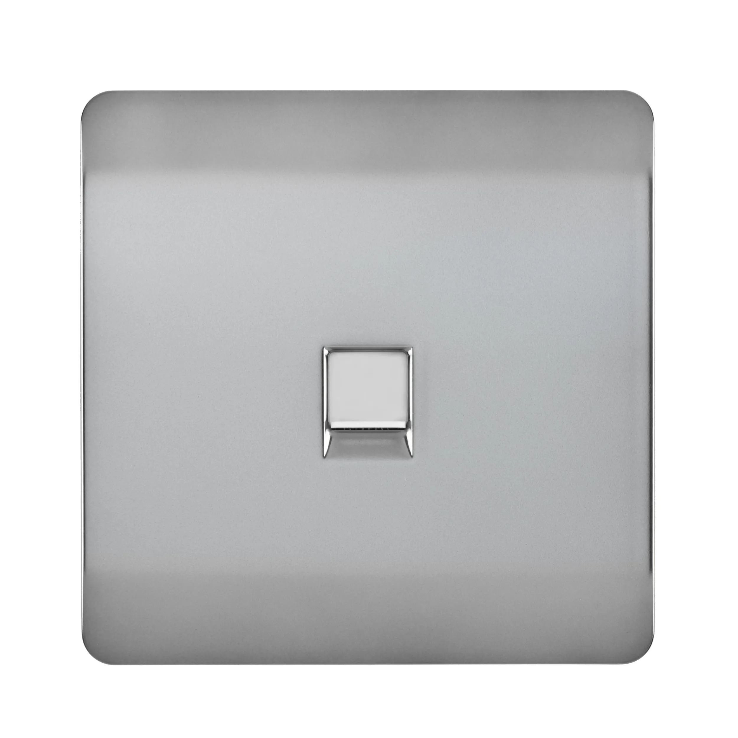 ART-PCBS  Single PC Ethernet Cat 5 & 6 Data Outlet Brushed Steel